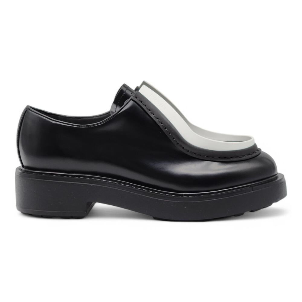 Prada Diapason Opaque Derby Shoes in Black Brushed Leather EU 36.5 US 6.5 $1250 - Picture 3 of 9